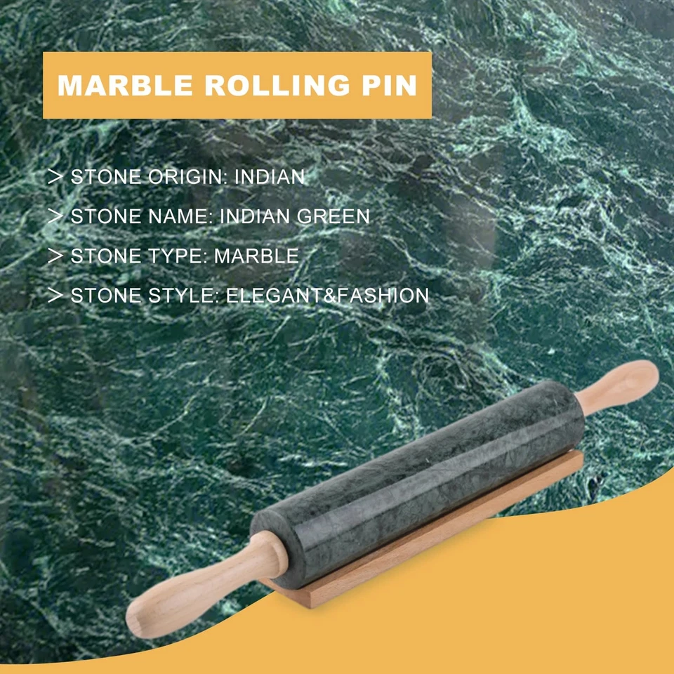 Marble Rolling Pin, Non-Stick Stone Dough Roller, Rolling Pin for Baking,Past... - Image 4 of 4