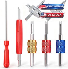 6 Pcs Valve Stem Removal Tool, Single and Double Head Schrader Valve Tool, AC Va