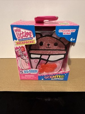 NIB Real Littles Strawberry Boba Scented Surprise Mini Backpack 5 Stationery