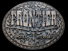 KC23108 COOL VINTAGE 1970s FRONTIER HOTEL - LAS VEGAS BELT BUCKLE