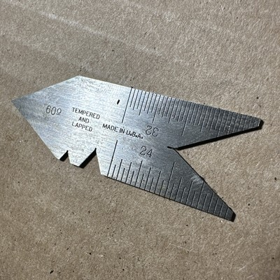 #ad Craftsman Tools Ruler Gauge Mini 60 Degree Rule Thread Center Pitch Steel $19.50