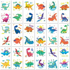 Valentines Day Gifts for Kids - 36 Pc Dinosaur Temporary Tattoos for Kids - Ind