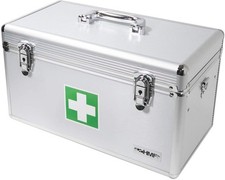 HMF Alu Medizinkoffer Erste Hilfe Koffer silber Arzneikoffer Alukoffer