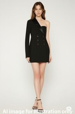 MAC DUGGAL, NWT Sz. 2, Black Cocktail / Prom Dress, Single Sleeve, Bare Shoulder