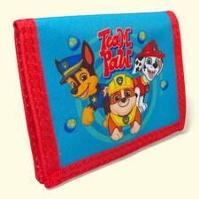 Paw Patrol - Boy - Bi-fold Wallet - Nickelodeon - Team Paw - Blue - Red