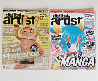 Digital Artist magazine 2 x Issues #21 & #22 no discs 2011