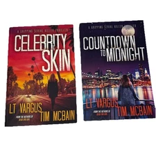 LT Vargus Tim McBain Paperback Lot of 2 Celebrity Skin Countdown to Midnight