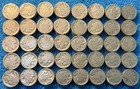 5 ROLLS (200 pcs) NO DATE BUFFALO NICKELS. Dateless, not culls, just worn. #02