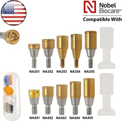 US Dental Locator Abutment NP/RP 1-5mm & Male Cap Kits For Nobel Biocare Active