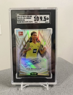 2021 TOPPS TIER ONE BUNDESLIGA JUDE BELLINGHAM YOUNG GOLD AUTO /75 SGC 10