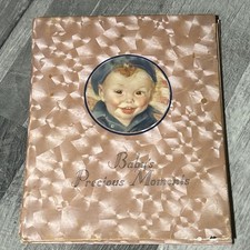 Vintage 1940's Our Baby  s Book Padded Pink Cover Used Adorable