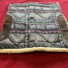 PURPLE/ BLACK/BLUE WESTERN FLEECE BARREL SADDLE PAD 29X29 Vintage Aztec