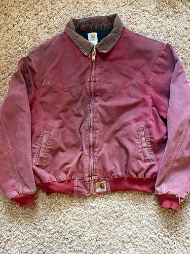 Carhartt Santa Fe J14BRK brick burgundy size xxl made in USA - product listing photo