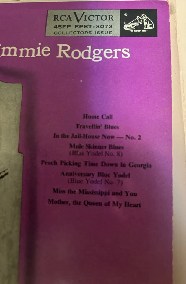 JIMMIE RODGERS: Travellin' Blues RCA 7" 45 RPM 8 songs 2 record set Listen Video - Image 2 of 4