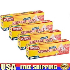 Heavy Duty Gallon Size Storage Bags Clear Twist Tie Food Freezer Bags 150 Count