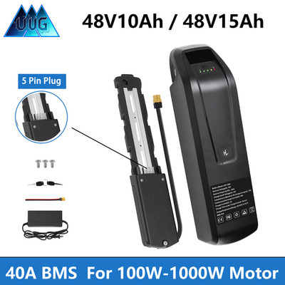 48V 10Ah/15Ah  Battery Hailong Lithium Li-ion Ebike For 200W-1000W Motor 40A BMS