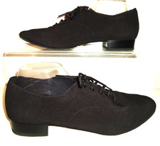 Dance America Men's Latin Heel Performing Dance Black Shoes Size-10.5