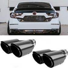 Pair Of Car Muffler Tip 2.5 To 3.5 Dual Slant Cut For Honda Civic Hatchback