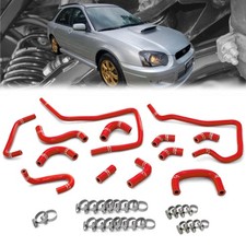 HPS Red Silicone Ancillary Coolant Hose Kit For 04 Subaru Impreza WRX 2.0T