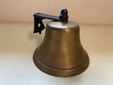 Excellent Vintage Solid Brass 6 Inch Nautical Ship Bell Down Pull Clapper