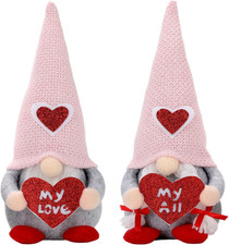 Valentine'S Day Gnome Plush,Valentine Couple Plush Gnomes Decorations for Home,