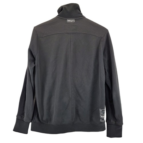 G-Star Raw Men's Lightweight Full Zip Jacket Black Size Large Distressed Stretch - Picture 3 of 11