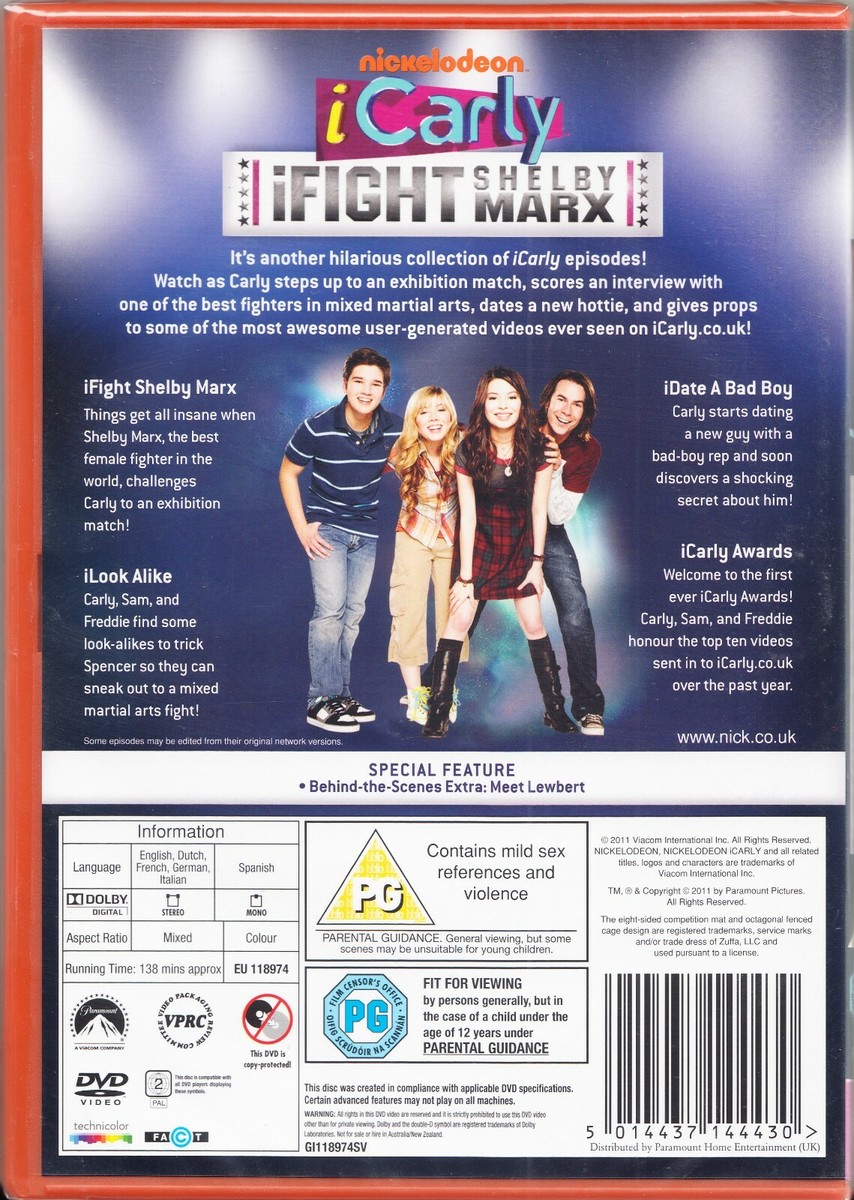 iCarly I Fight Shelby Marx DVD (2011) 5014437144430 UK