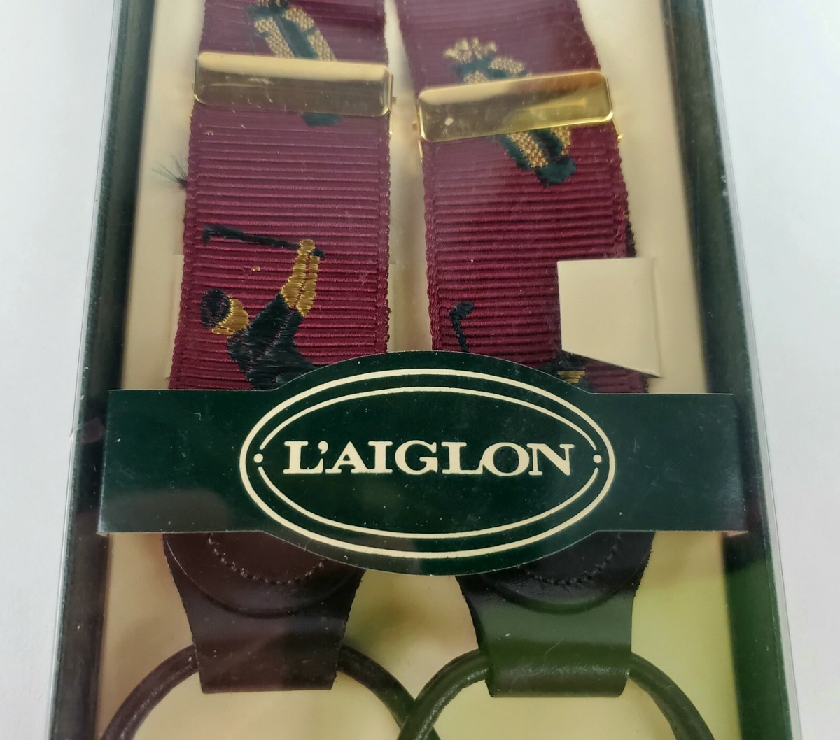 小物 L'AIGLON mesh suspender L'aiglon Golf Themed Suspenders Old New Stock Vintage | eBay