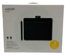 Wacom Intuos Small Wireless Graphics Tablet Black Portable for Teachers, Student