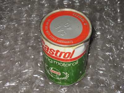 Castrol R Racing Aceite Completo década de 1960 década de 1970 Motocicleta Vintage Flat Track Mx nos | eBay