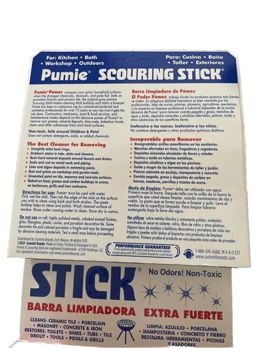 Pumie Scouring Stick, 5.25 x 1.25 x 75 in Lot of 2 - Picture 2 of 2