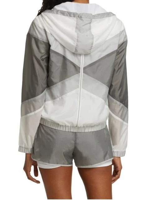 Blanc Noir Jacket NWT GrayTulum Tricolor Windbreaker Full Zip Womens Size L - Image 4 of 4