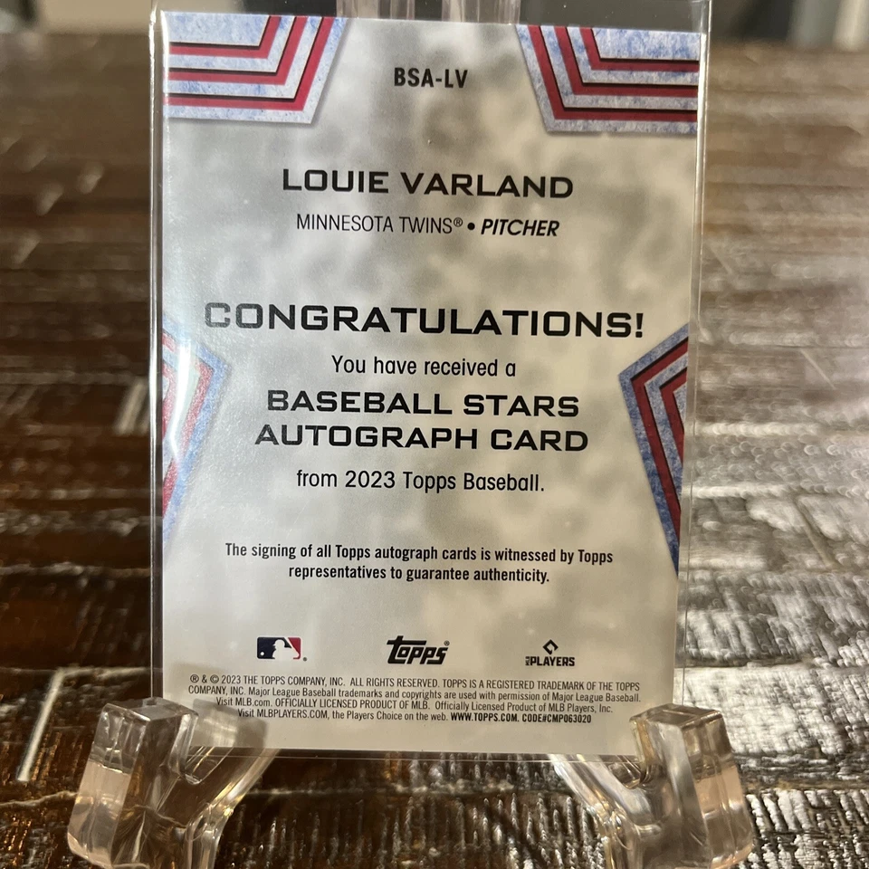 2023 Topps Series 2 Louie Varland RC AUTO - Image 3 of 3