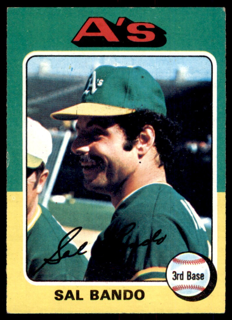 1975 TOPPS SAL BANDO OAKLAND ATHLETICS #380