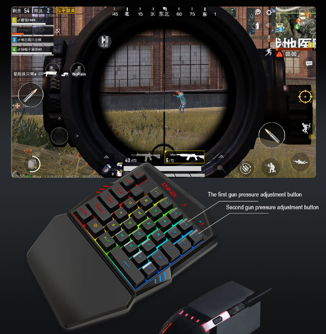 1Set Bluetooth Wireless Game Keyboard Mouse Combo for Phone/Andriod/ iOS/ PC