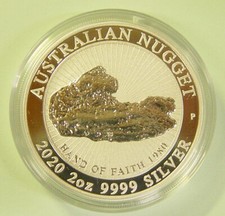 Australien 2 oz Australian Nugget - Hand of Faith - 2020 - Silber