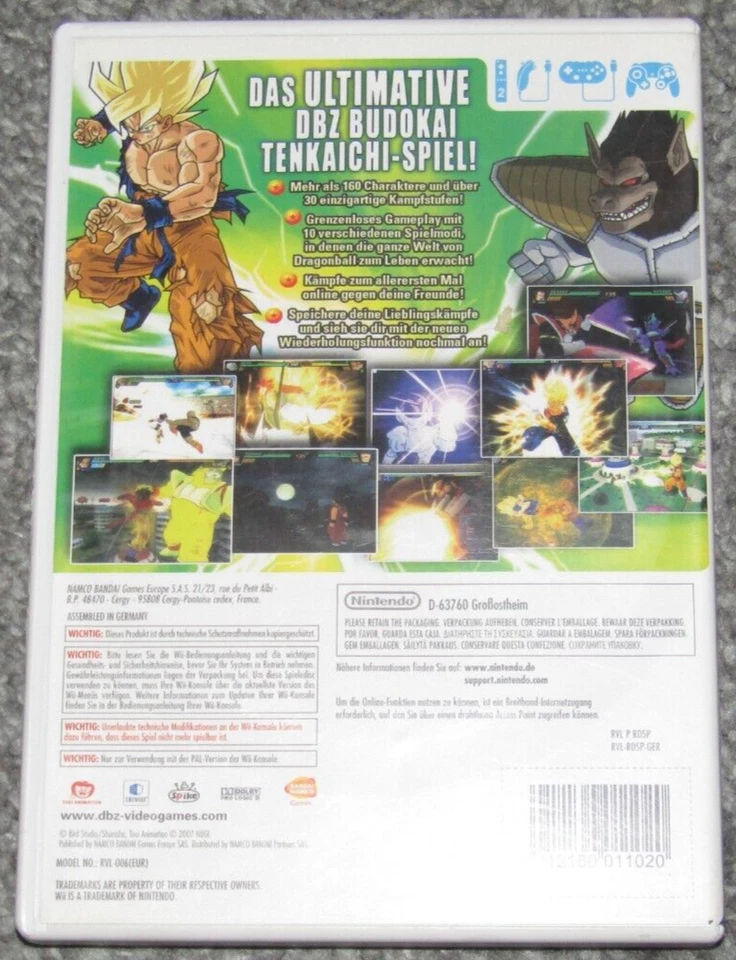 Dragon Ball Z: Budokai Tenkaichi 3 (Nintendo Wii, 2007) PAL WII - Image 2 of 3