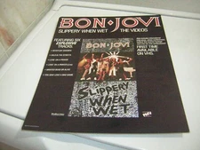 BON JOVI PROMO COUNTER TOP DISPLAY UNUSED 1987 SLIPPERY WHEN WET VHS VINTAGE
