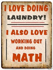 LAUNDRY ROOM METAL SIGN funny great gift vintage style wall decor humor 480