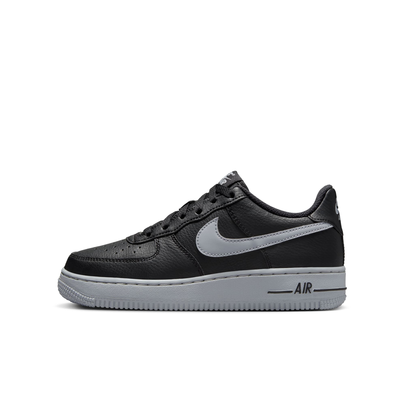 [HQ3807-001] КРОССОВКИ ДЛЯ НАЧАЛЬНОЙ ШКОЛЫ AIR FORCE 1 LOW BLACK WOLF GREY (GS)