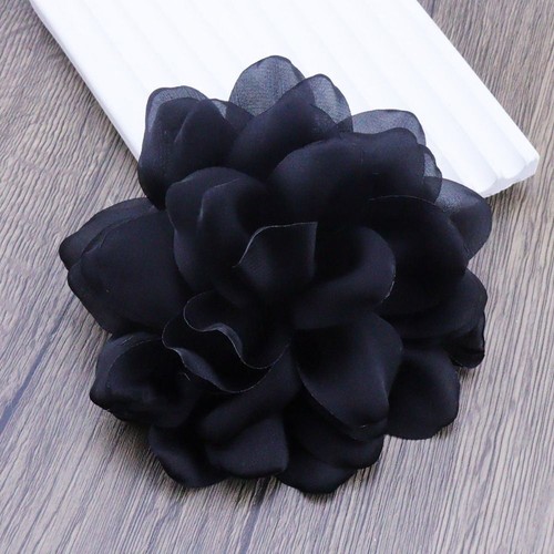 French Satin Camellia Flower Brooch 12cm All-match Dress Accessory - Picture 12 of 18