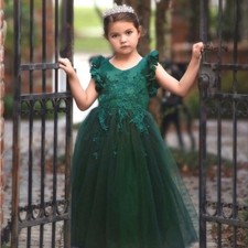 NWT Trish Scully BIANCA GOWN EMERALD Girl’s Size 14