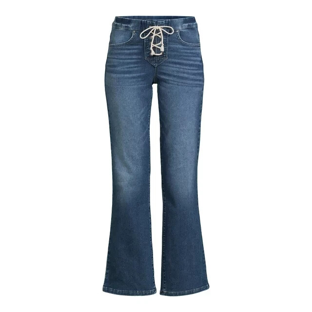 NO BOUNDARIES - SIZE: SMALL (3-5) - Light Wash Lace Up NO BOUNDARIES - SIZE: SMALL (3-5) - Light Wash Lace Up