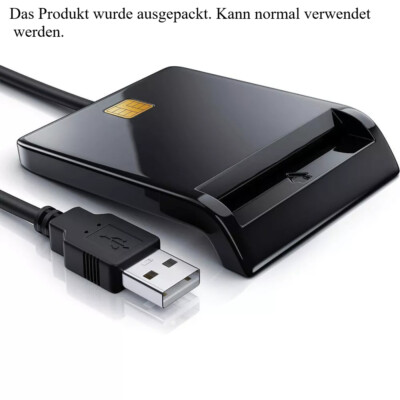 USB Chipkartenleser Kartenleser Personalausweis Lesegerät Smart Card Reader
