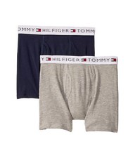 Tommy Hilfiger Kids Boy's 2-Pack Solid Boxer Briefs Little Kids/Big Kids Navy