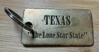 VINTAGE TEXAS TEA LONE STAR STATE KEYCHAIN (1273) DISASSEMBLED RING FOR SHIPPING