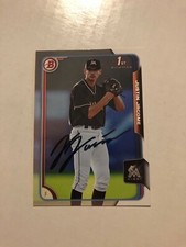 Miami Marlins JUSTIN JACOME Signed Bowman Card