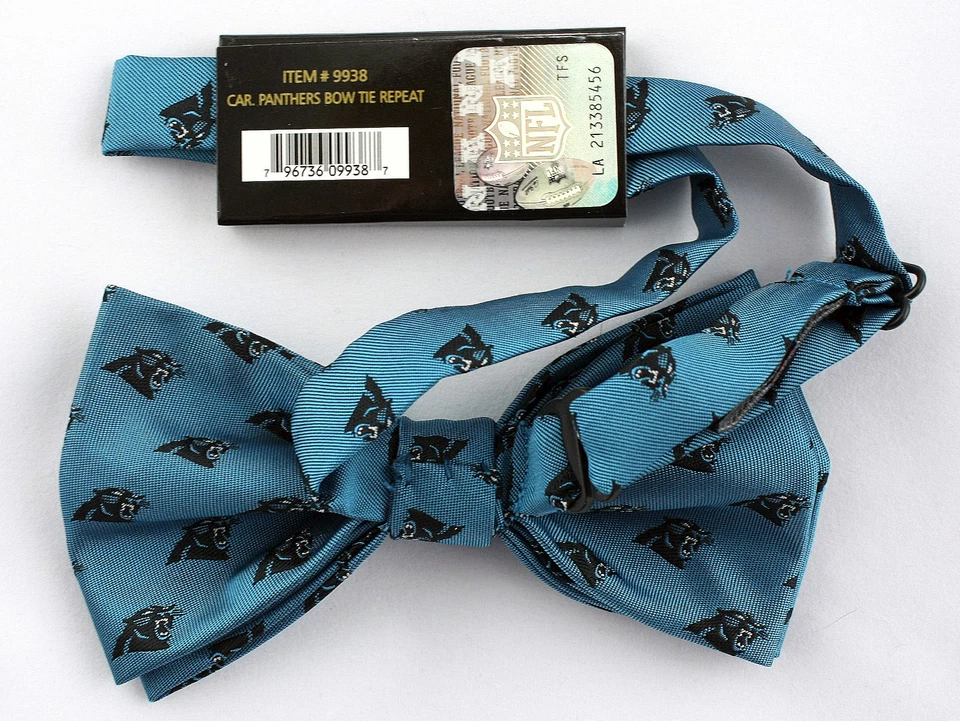 Мужской регулируемый галстук-бабочка Carolina Panthers NFL футбол спорт лицензированный галстук-бабочка  - Изображение 2 из 2