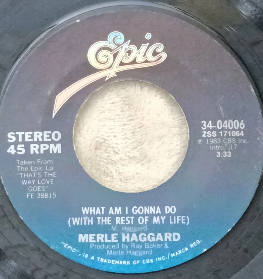Merle Haggard What am I gonna do I think I'll stay 45 RPM 7" record VG+-VG++ - Image 2 of 3