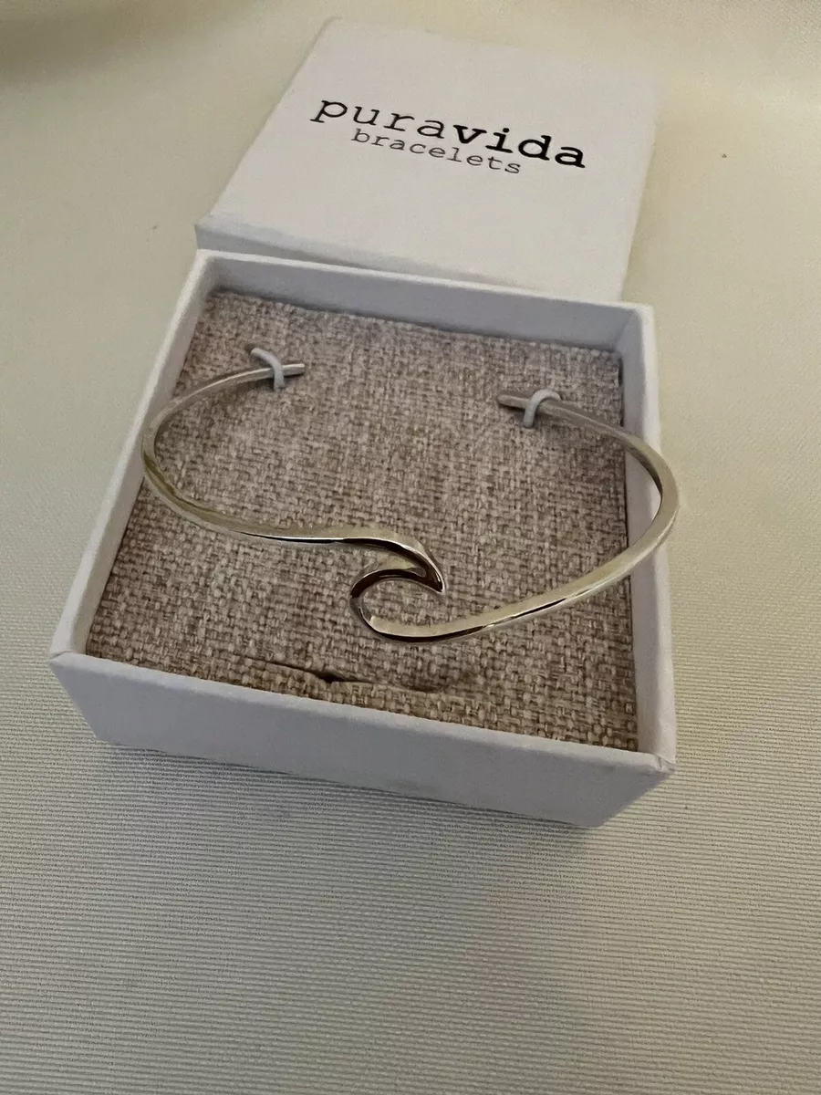 Pura Vida Silver Wave Cuff Bracelet NEW eBay